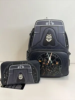 WOW! NEW WITH TAGS Loungefly Disney Star Wars Palpatine Mini Backpack/Wallet Set • $26
