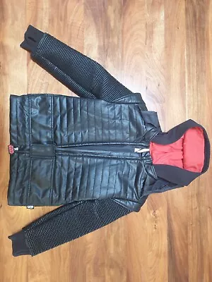 Starwars Boys Hooded Kylo Ren Faux Leather Jacket • $20