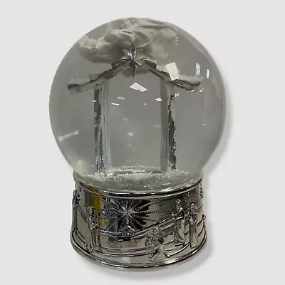 $60 Reed & Barton Silver Christmas Musical Snow Globe Nativity O Holy Night • $19.98