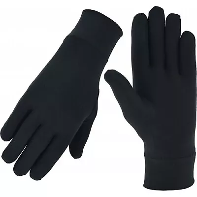 £4.69 • Buy Thin Silk Liner Inner Gloves Ski Motorcycle Skiing Walking Cycling Thermal Black