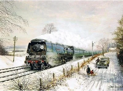 34007 West Country Southern Railway BR Engine Steam Train Christmas Xmas Card • £1.95