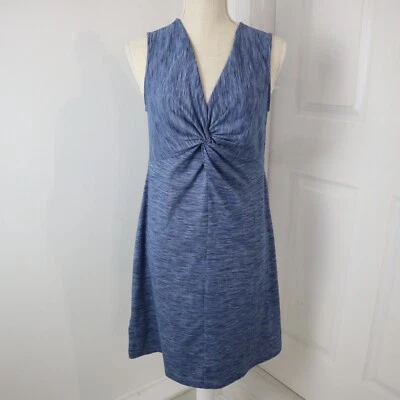 $24.99 • Buy Eddie Bauer Travex Dress Womens PM Blue Heathered Athleisure Aster Tie The Knot
