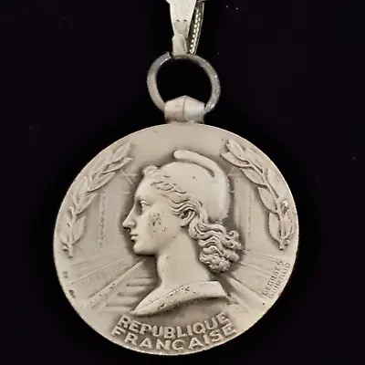 French Silver Plated 1962 Woman Marianne Medal Only • $39.99
