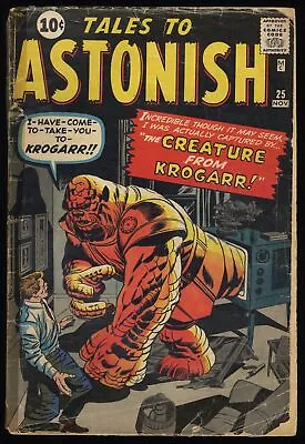 $29 • Buy Tales To Astonish #25 GD- 1.8 Creature From Krogarr! Jack Kirby! Dick Ayers!