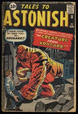 $29 • Buy Tales To Astonish #25 GD- 1.8 Creature From Krogarr! Jack Kirby! Dick Ayers!