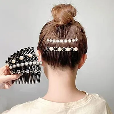 $17.07 • Buy Hair Comb Clip Pins, Side Hair Clip Combs Rhinestone Twist Bride Wedding 4PCS#1