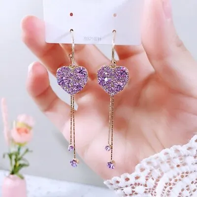 Gorgeous Crystal Cubic Zircon Earrings Stud Dangle CZ Drop Wedding Jewelry Women • $1.78