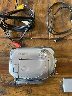 Canon DC220 Mini DVD Camcorder  TESTED WORKS No Charger 2 Batteries • $29.99