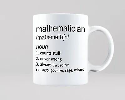 Mathematician Mug Coffee Tea Cup Gift Work Job Gift Mathematics Teacher Maths • £9.95