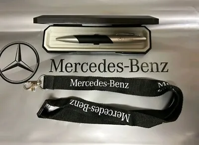 New & Boxed Genuine Mercedes-benz Ballpoint Pen & Mercedes Benz Lanyard • £8.49