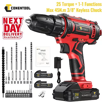 Cordless Drill Combi Driver 12/18/21V Electric Screwdriver W/ Battery + Charger • £23.39