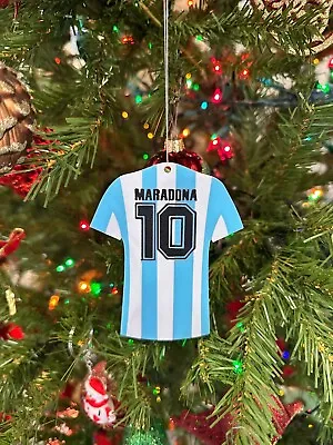 Argentina Diego Maradona #10 Christmas Ornament World Cup Jersey Ornament • $9.99