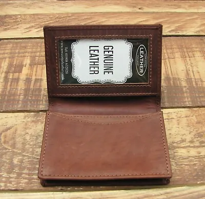 Brown Leather Licence ID Wallet With Option To PERSONALISE With Name IT126 • £15.99