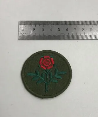 Red Rose Badge Circular Lancashire Patch Hook & Loop Option T10 • £2