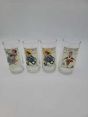 The Saturday Evening Post Norman Rockwell Scenes Arby's Glasses • $30