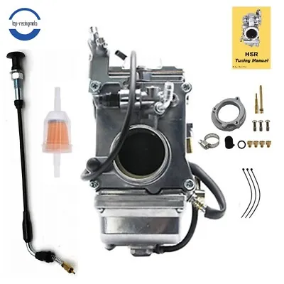 Polished Carburetor For Mikuni HSR42 42mm Harley Davidson EVO Twin Cam TM42-6 • $125.99