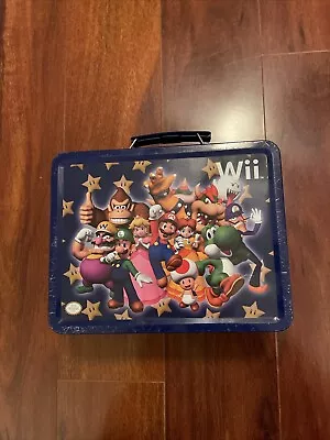 Nintendo Wii Mario Party Blue Lunch Box (Tin) Lunchbox Game Accessory Storage • $19.99