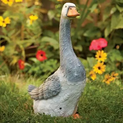 Motion Sensor Honking Gertrude Goose Garden Sculpture Resin 19 H • $93.95