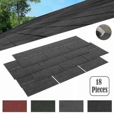 £35.95 • Buy 18pc Sheets Felt Roofing Shingles Asphalt Roof Felt Tiles Shingles Self Adhesive