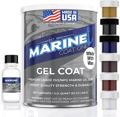 Marine Coat One Iso/Npg Gel Coat White With Wax With MEKP Catalyst For Hardening • $63.44