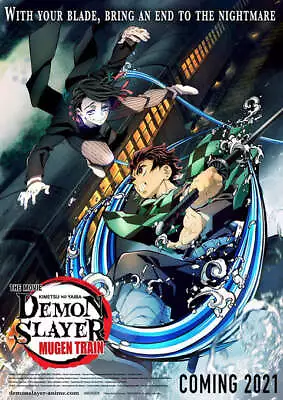 Demon Slayer Mugen Train Movie Poster Print 17 X 12 Reproduction • $16.95