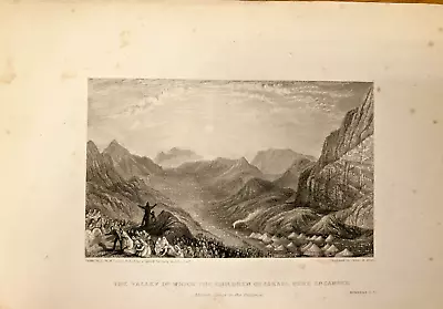 J.M. Turner Antique Jewish Biblical Engraving Valley Israelite Encampment Look!! • $25