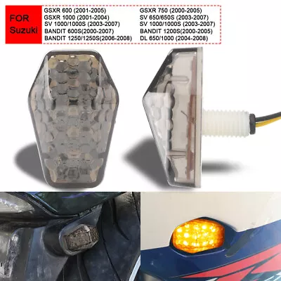 2x Flush Mount Motorcycle Turn Signal Indicator Light Amber Blinker For Suzuki • $7.98