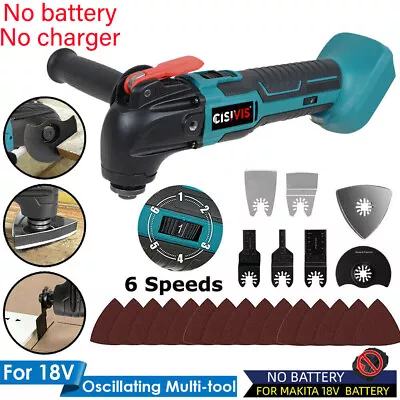 18v Li-ion Cordless Multi Tool Oscillating Sander Cutter Grinder Saw For Makita • £30.49