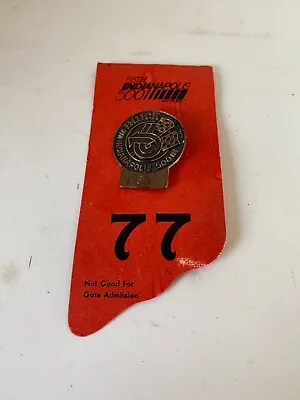 Indy 500 Bronze  Pit Badge 1981 W/backer Card • $18.95