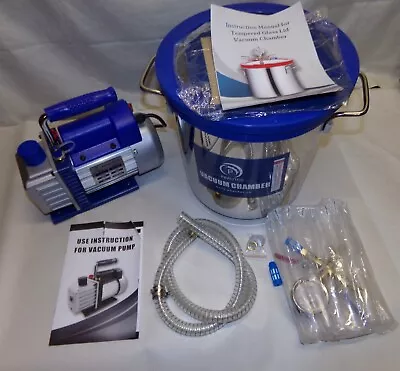 $125 • Buy 1 Stage Vacuium Pump With Pbautos Vacuum Chamber