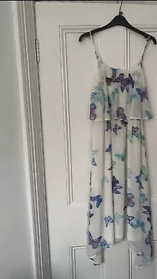 Matthew Williamson Butterfly Long White Dress Size 10 • £15