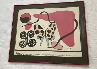 Alexander Calder Vintage 1972 Fine Lithograph Print Framed Palm Beach Modernist • $275