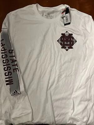 NEW Mississippi State Baseball Adidas Amplifier Long Sleeve Shirt Men's XXL • $19.99