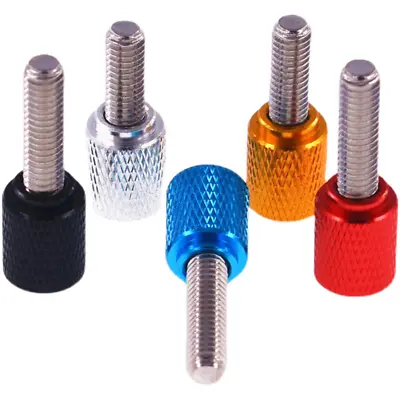 M6 Knurled Thumb Screws Aluminum Alloy Hand Grip Knob & Stainless Steel Screws • £3.90