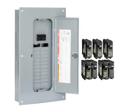 Homeline 100 Amp 24-Space 48-Circuit Indoor Main Breaker Plug-On Neutral Load   • $137.03