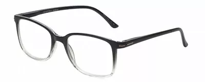 Geoffrey Beene GBR006 Men's Designer Reading Glasses In Black Clear Crystal 53mm • $59.95