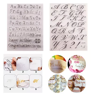 Alphabet Embosser Stamp Cake Decor Baking Bakeware Letters New Tool Nice Letter • £5.23