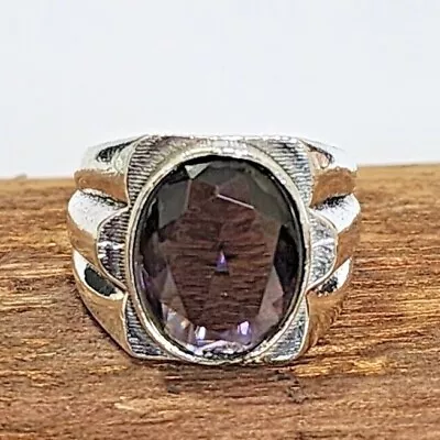 Amethyst Gemstone Men's Ring 925Sterling Silver Handmade Men's Ring All Size S74 • $14.28