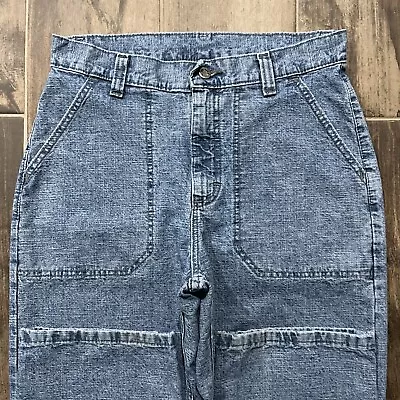 Vintage Made In USA Early 90s Riveted By Lee Light Wash Denim Blue Jeans • $30