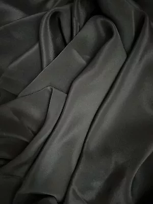 PURE SILK 4-PLY CREPE BLACK 44” Wide BTY • $50
