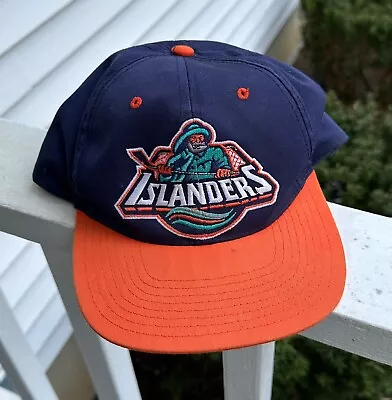 VTG 90s New York Islanders Fisherman Mens Hat SnapBack NHL LIGHTHOUSE BACK HIT • $30
