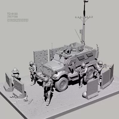 1/35 Resin Figure Model Kit Modern Marine Corps With Armored Vehicle 3d Printing • $89.99