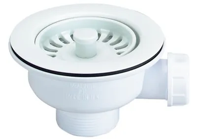 Astracast - WK0019 Mcalpine White 90mm 3 1/2  Basket Strainer Kitchen Sink Waste • £10.95