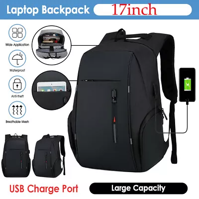 17inch Anti-theft Men Laptop Backpack Waterproof Women Travel Rucksack Shool Bag • $32.29