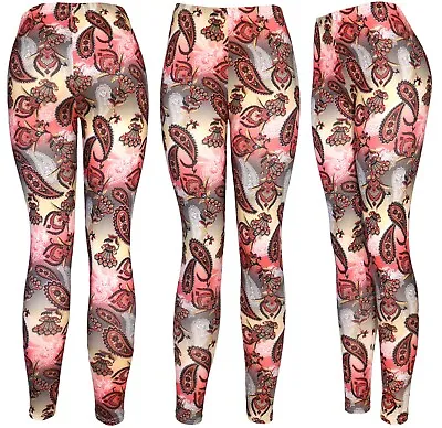 $10.95 • Buy Women's REG/Plus Super Soft Cotton Blend Basic Workout Printed Pattern Leggings