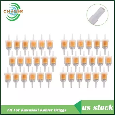 36 Pcs UNIVERSAL GAS Inline Fuel Filter 1/4  X 5/16  For Kawasaki Kohler Briggs • $12.59