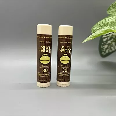 2 Sun Bum Sunscreen Lip Balm Broad Spectrum SPF 30 0.15oz 4.25g Exp 04/26 SEALED • $12.25