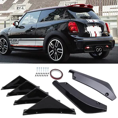 For Mini Cooper S R52 R53 Rear Diffuser 4 Fins Splitter Spoiler + 2x Canard Lips • $35.13