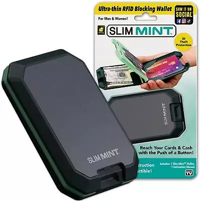 Slim Mint Wallet Ultra-Thin RFID-Blocking AS-SEEN-ON-TV ID Theft Protection • $24.99