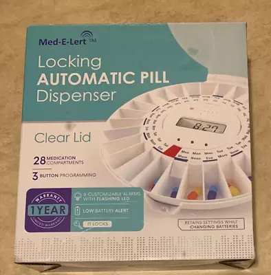 £50.13 • Buy Programmable Automatic Pill Dispenser W/ Safety Lock 28 Compartments Alarm NEW